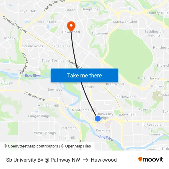 Sb University Bv @ Pathway NW to Hawkwood map