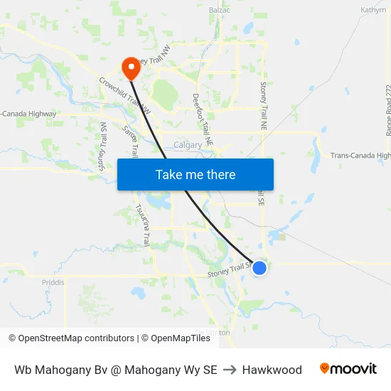 Wb Mahogany Bv @ Mahogany Wy SE to Hawkwood map