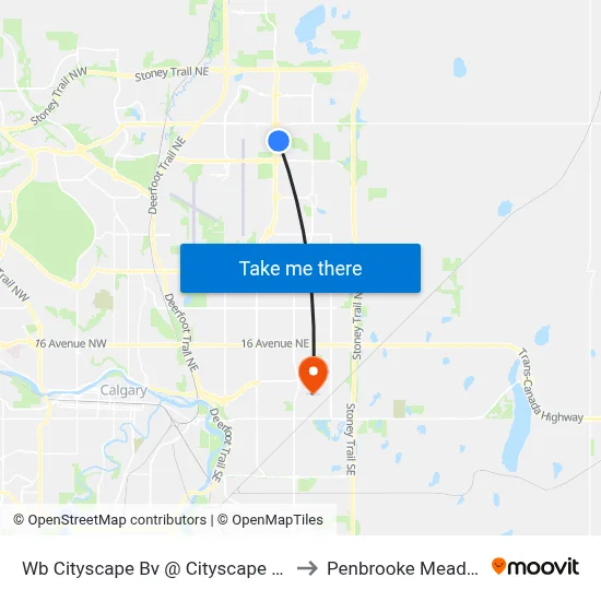 Wb Cityscape Bv @ Cityscape Dr NE to Penbrooke Meadows map