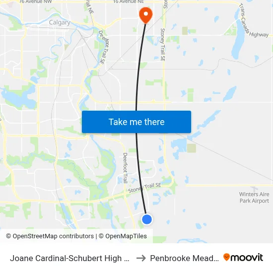 Joane Cardinal-Schubert High School to Penbrooke Meadows map