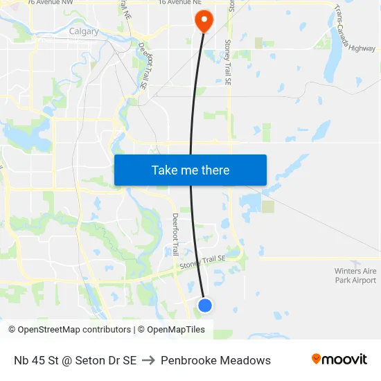Nb 45 St @ Seton Dr SE to Penbrooke Meadows map