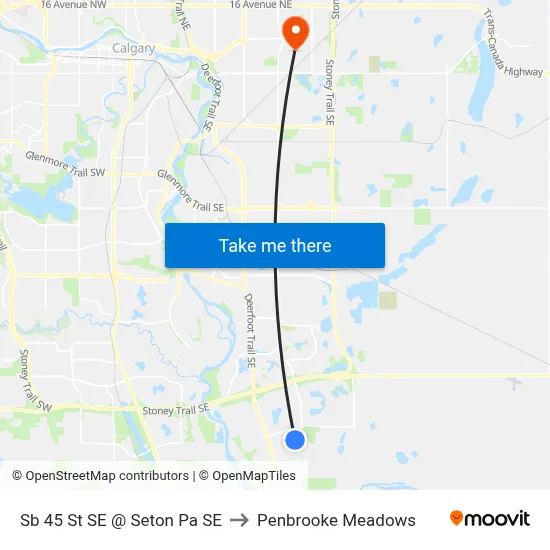 Sb 45 St SE @ Seton Pa SE to Penbrooke Meadows map