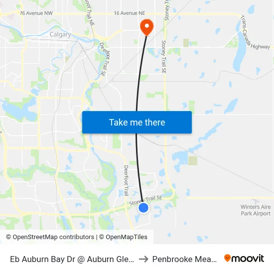 Eb Auburn Bay Dr @ Auburn Glen Dr SE to Penbrooke Meadows map