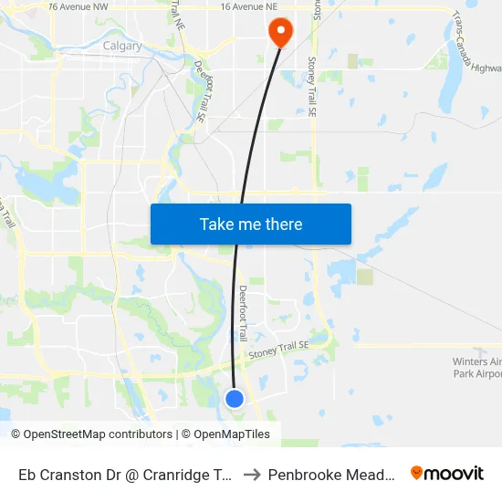 Eb Cranston Dr @ Cranridge Tc SE to Penbrooke Meadows map