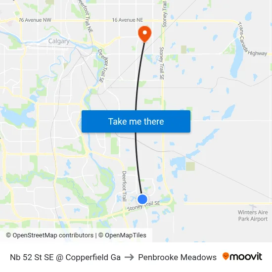 Nb 52 St SE @ Copperfield Ga to Penbrooke Meadows map