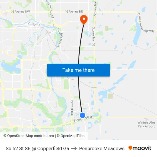 Sb 52 St SE @ Copperfield Ga to Penbrooke Meadows map