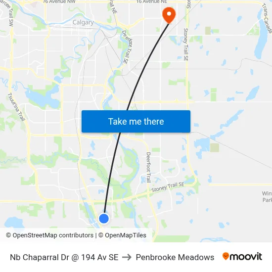 Nb Chaparral Dr @ 194 Av SE to Penbrooke Meadows map