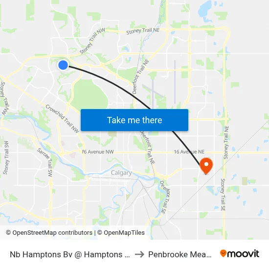 Nb Hamptons Bv @ Hamptons Tc NW to Penbrooke Meadows map