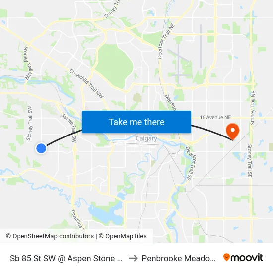 Sb 85 St SW @ Aspen Stone Bv to Penbrooke Meadows map