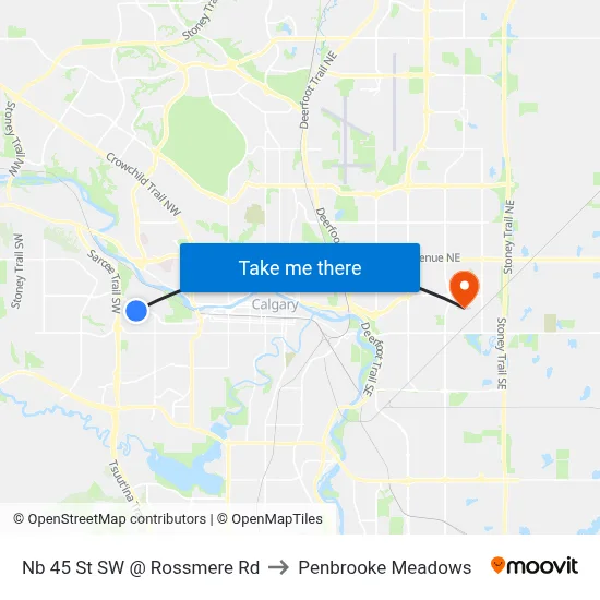 Nb 45 St SW @ Rossmere Rd to Penbrooke Meadows map