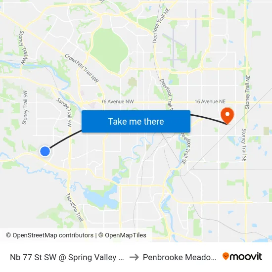Nb 77 St SW @ Spring Valley Wy to Penbrooke Meadows map