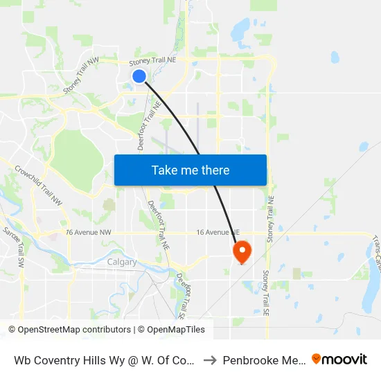 Wb Coventry Hills Wy @ W. Of Covewood Li NE to Penbrooke Meadows map