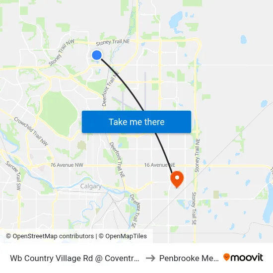 Wb Country Village Rd @ Coventry Hills Wy NE to Penbrooke Meadows map