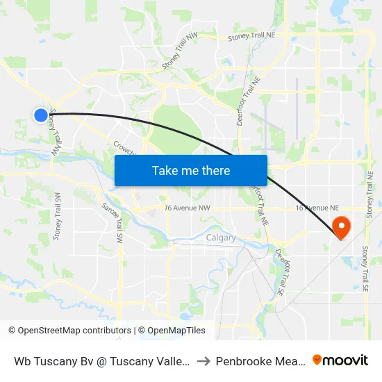 Wb Tuscany Bv @ Tuscany Valley Vw NW to Penbrooke Meadows map