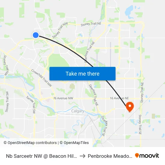 Nb Sarceetr NW @ Beacon Hill Sc to Penbrooke Meadows map