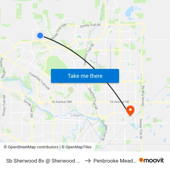 Sb Sherwood Bv @ Sherwood Wy NW to Penbrooke Meadows map