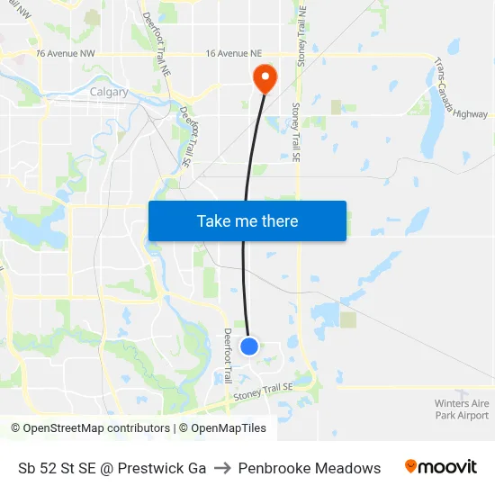 Sb 52 St SE @ Prestwick Ga to Penbrooke Meadows map