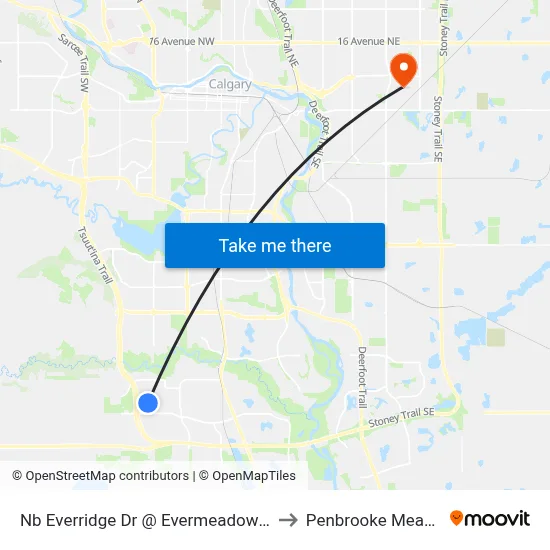 Nb  Everridge Dr @ Evermeadow Ga SW to Penbrooke Meadows map