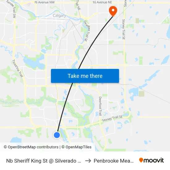 Nb Sheriff King St @ Silverado Wy SW to Penbrooke Meadows map