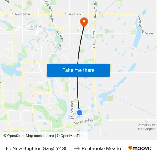 Eb New Brighton Ga @ 52 St SE to Penbrooke Meadows map
