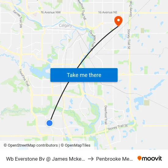 Wb Everstone Bv @ James Mckevitt Rd SW to Penbrooke Meadows map