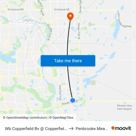 Wb Copperfield Bv @ Copperfield Cr SE to Penbrooke Meadows map