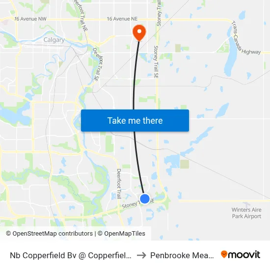 Nb Copperfield Bv @ Copperfield Gv SE to Penbrooke Meadows map