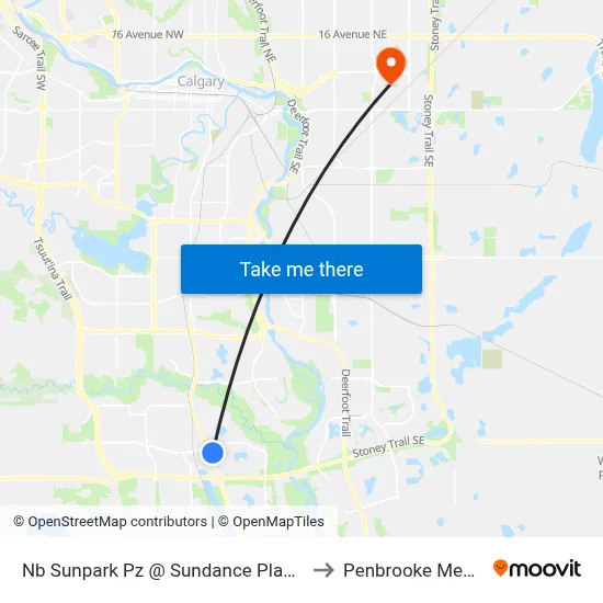 Nb Sunpark  Pz @ Sundance Place Park SE to Penbrooke Meadows map
