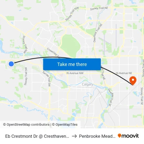 Eb Crestmont Dr @ Cresthaven Ri SW to Penbrooke Meadows map