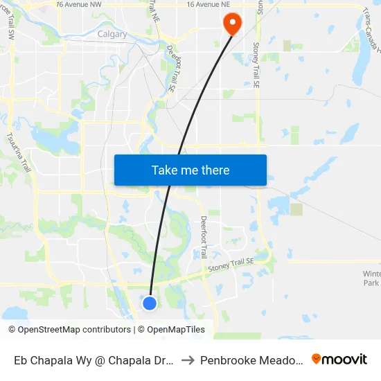 Eb Chapala Wy @ Chapala Dr SE to Penbrooke Meadows map