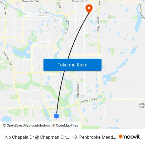 Nb Chapala Dr @ Chapman Circle SE to Penbrooke Meadows map