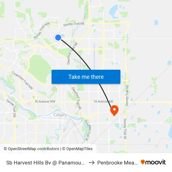 Sb Harvest Hills Bv @ Panamount Ga NW to Penbrooke Meadows map