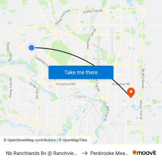 Nb Ranchlands Bv @ Ranchview Dr NW to Penbrooke Meadows map