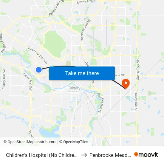 Children's Hospital (Nb Childrens Dr) to Penbrooke Meadows map