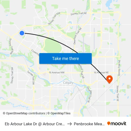 Eb Arbour Lake Dr @ Arbour Crest Dr NW to Penbrooke Meadows map