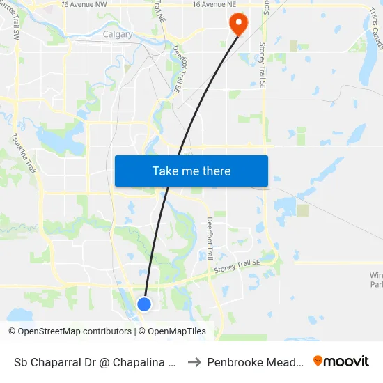 Sb Chaparral Dr @ Chapalina Ga SE to Penbrooke Meadows map
