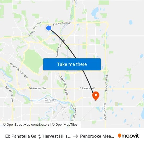 Eb Panatella Ga @ Harvest Hills Bv NW to Penbrooke Meadows map