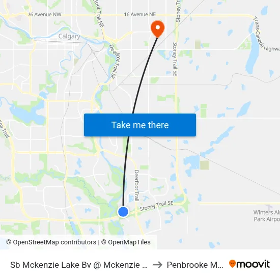 Sb Mckenzie Lake Bv @ Mckenzie Meadows Dr SE to Penbrooke Meadows map