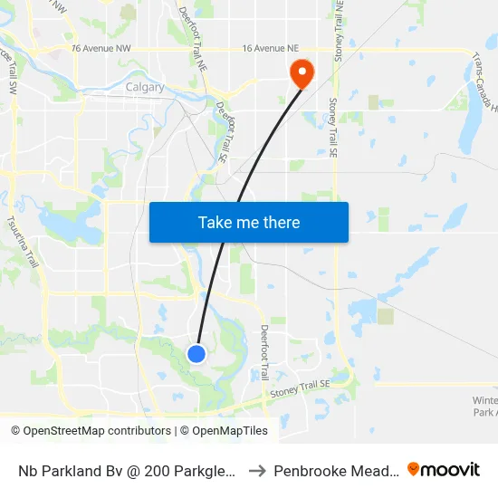 Nb Parkland Bv @ 200 Parkglen Pl SE to Penbrooke Meadows map