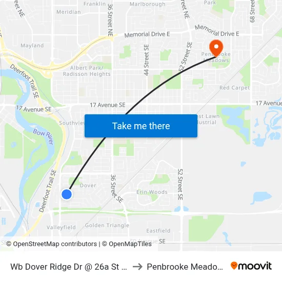 Wb Dover Ridge Dr @ 26a St SE to Penbrooke Meadows map