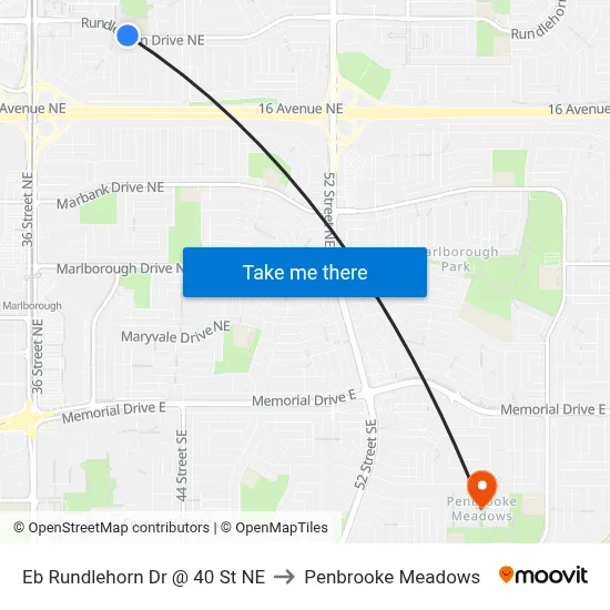 Eb Rundlehorn Dr @ 40 St NE to Penbrooke Meadows map