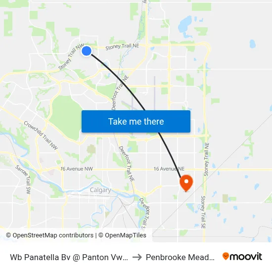 Wb Panatella Bv @ Panton Vw NW to Penbrooke Meadows map