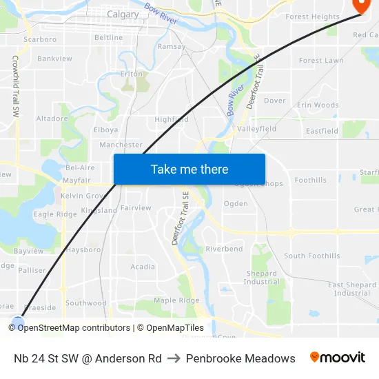 Nb 24 St SW @ Anderson Rd to Penbrooke Meadows map
