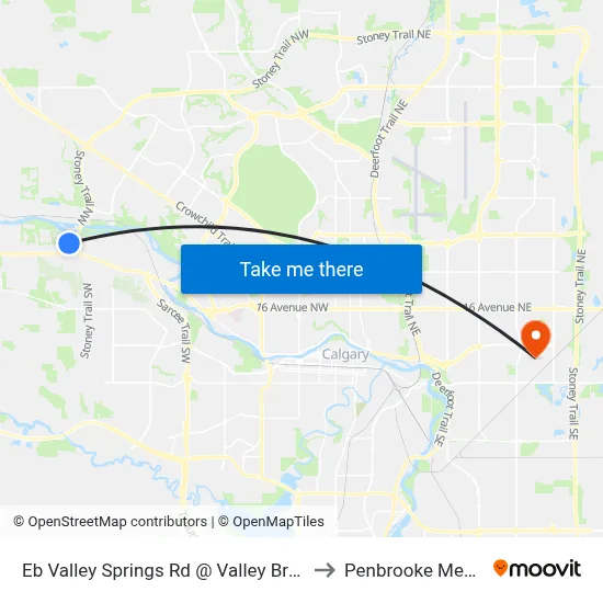 Eb Valley Springs Rd @ Valley Brook Ci NW to Penbrooke Meadows map
