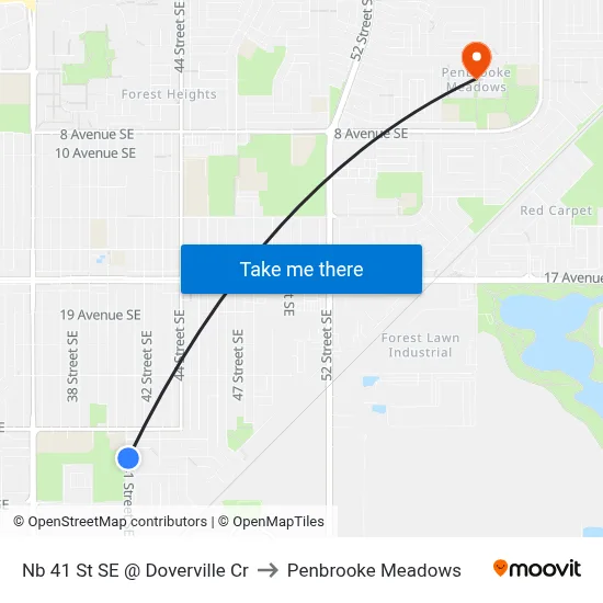 Nb 41 St SE @ Doverville Cr to Penbrooke Meadows map