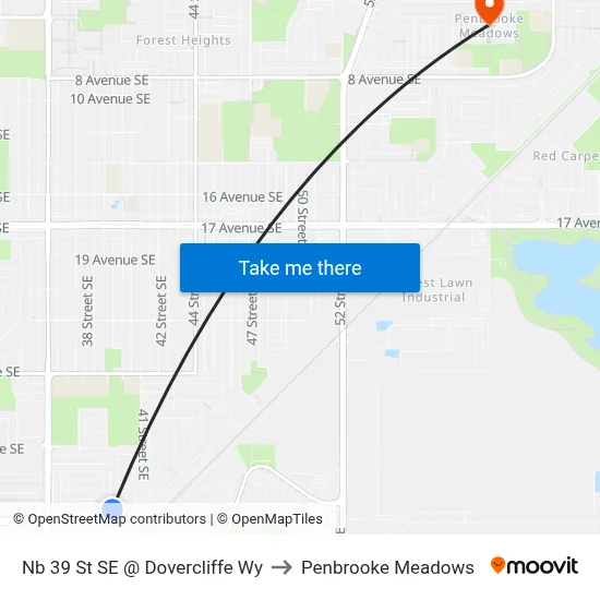Nb 39 St SE @ Dovercliffe Wy to Penbrooke Meadows map