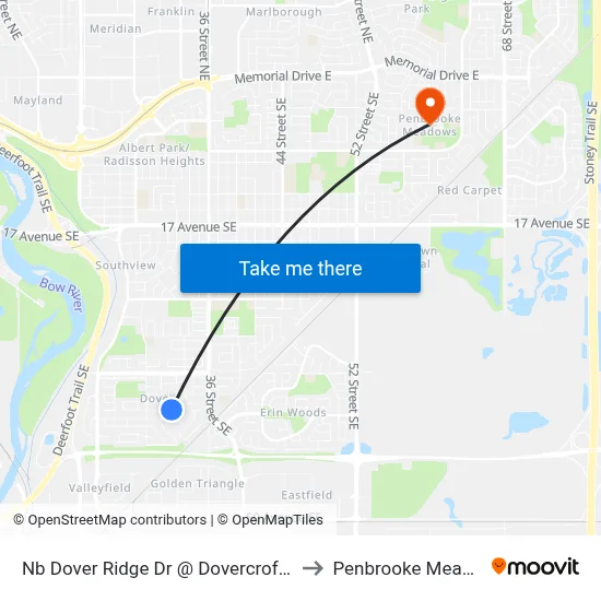 Nb Dover Ridge Dr @ Dovercroft Rd SE to Penbrooke Meadows map