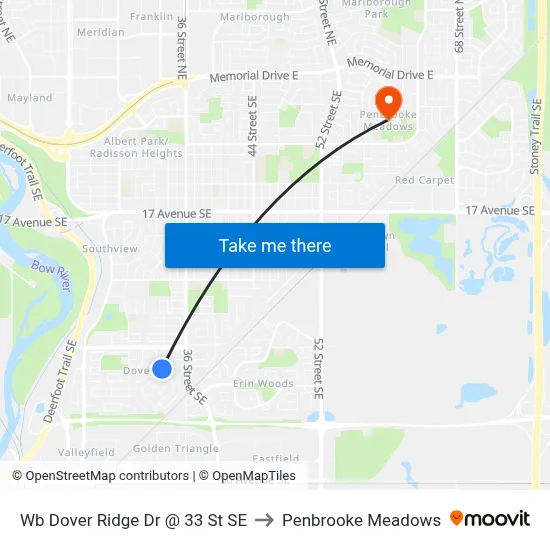 Wb Dover Ridge Dr @ 33 St SE to Penbrooke Meadows map