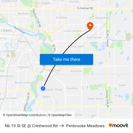 Nb 19 St SE @ Crestwood Rd to Penbrooke Meadows map