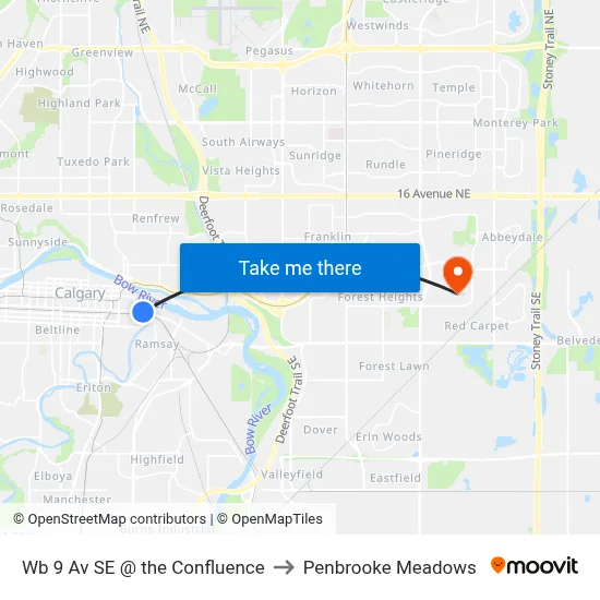 Wb 9 Av SE @ the Confluence to Penbrooke Meadows map